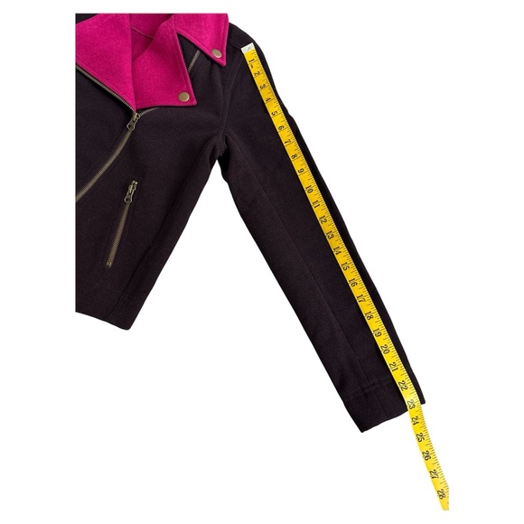 Anthropologie Lilla P purple taupe and Pink Bomber Jacket with Asymmetrical XS - Picture 11 of 11